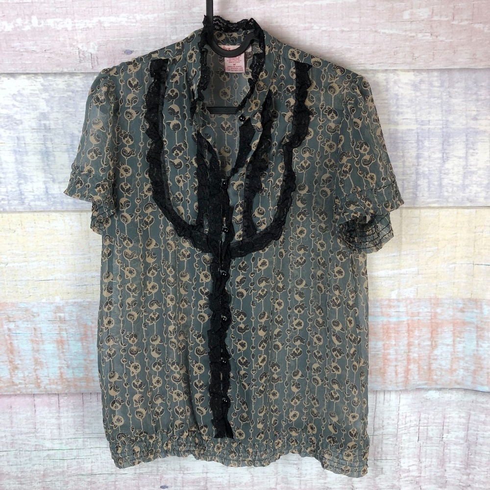 Fire Los Angeles Lace Detail Top P4